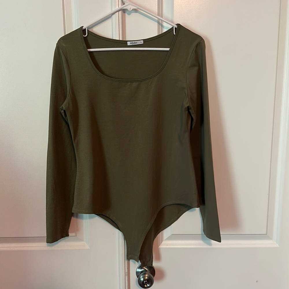 Olive green body suite